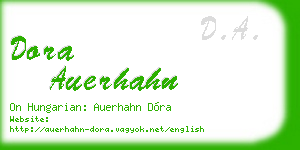 dora auerhahn business card